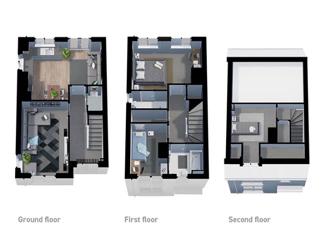 Floor plan, 4 bedroom house - artist's impression subject to change